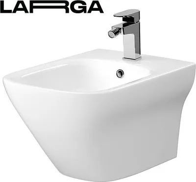 Bidet i varur Cubo Larga Square, dizajn katror, i bardhë - 1