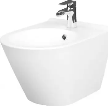 Bidet muri Cersanit City Oval Box K35-043, me vrimë për bateri, i bardhë