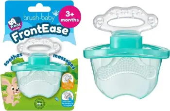 Lodër për dhëmbëzim Brush-Baby FrontEase Teething Teether 3+ ngjyrë e kaltër e çelët