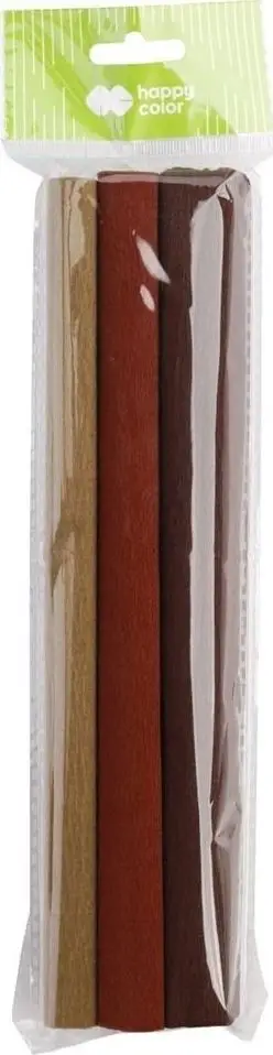 Letër dekori korruguar Sensei, 25x200cm, set 3 copë, kafe miks