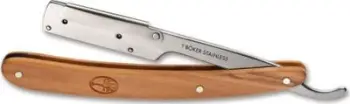 Brisk berberi Boker Pro Barberette, çelik inox, dorezë dru ulliri