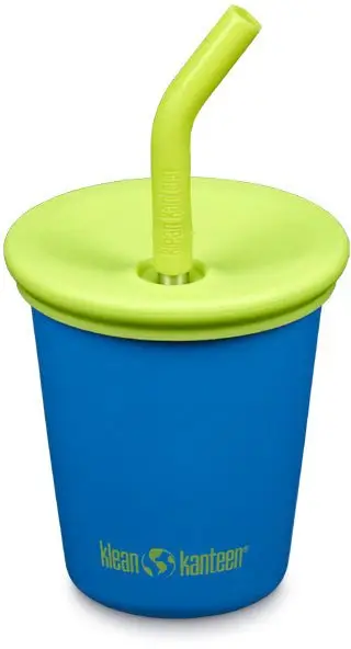 Gotë për fëmijë Klean Kanteen Kid Cup, 295ml, me tub, blu Mykonos