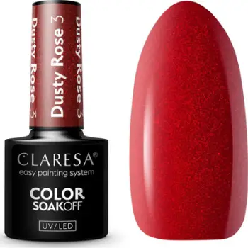 Lak xheli për thonj Claresa SoakOff UV/LED Color Dusty Rose Shade 3, 5g, rozë
