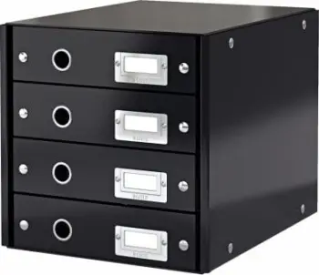 Konteiner me sirtarë Leitz Click & Store, 4 sirtarë, formati A4, gri