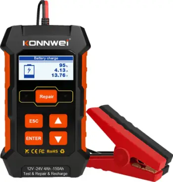 Karikues dhe tester baterie Konnwei KW520, 12V, 4-150Ah, i zi