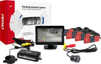 Set sensorë parkimi TFT01, ekran 4.3", kamerë HD-307-IR, i zi
