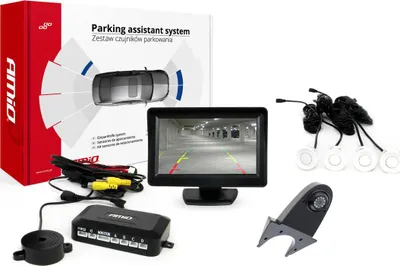 Set sensor parkimi TFT01, ekran 4.3", kamera HD-502-IR, i bardhë - 1