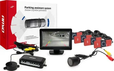 Set sensor parkimi TFT01, ekran 4.3", kamerë HD-308-LED, i zi - 1