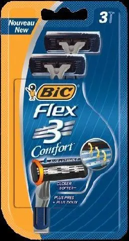 Brisk rroje BIC Flex 3, 3 briskë, paketim 3 copë