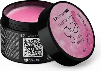 Xhel për thonj për femra Excellent PRO Thixotropy Gel With Effect Pinky Princess, 50g