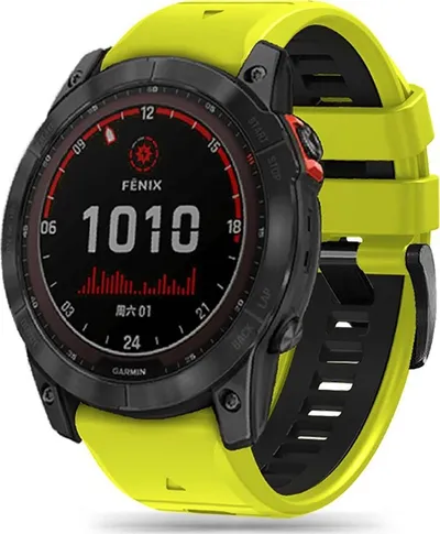 Rrip dore Tech-Protect Iconband Pro për Garmin Fenix 3 5X 3HR, TPU, lime e zezë - 1