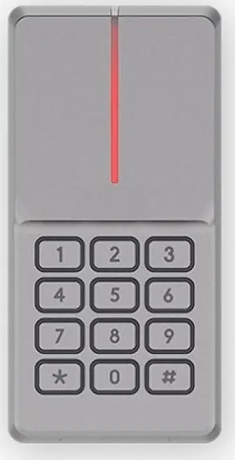 Kontroll aksesi Standalone sKey 2, tastierë dhe lexues kartash, IP65, gri metalik