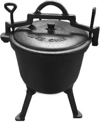 Tenxhere gize Hunter Cast Iron Pot, 4L, me këmbë, e zezë