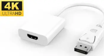 Adapter AV MicroConnect DP në HDMI DPHDMI3W, i bardhë