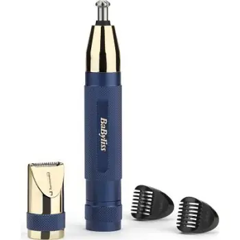 Makinë prerse për qimet e hundës,veshëve dhe formësimin e vetullave E112E BaByliss, ari/kaltër