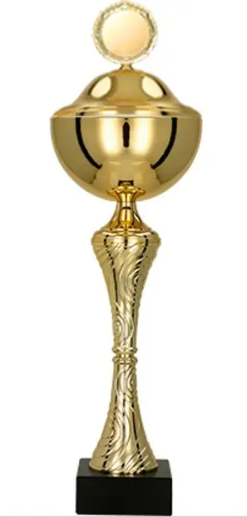 Gotë trofeu Victoria Sport Metal Cup, 25cm, me kapak, metalike