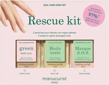 Set për kujdesin e thonjve Manucurist Rescue Kit për femra 3x15ml