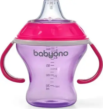 Gotë trajnimi BabyOno Take Care, 180ml, pa rrjedhje, vjollcë