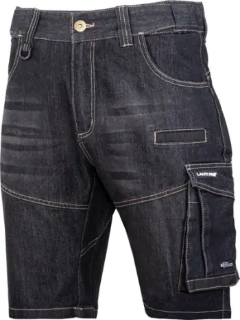 Pantallona të shkurtra pune Lahti Pro SHORT JEANS, përforcuara, streç, të zeza, M