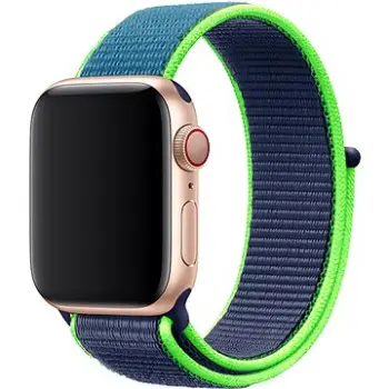 Rrip Eternico Airy për Apple Watch 42mm 44mm 45mm, Night Blue me skaje jeshile