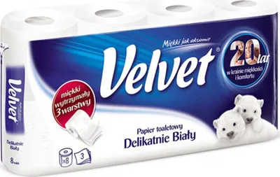 Letër higjienike Velvet, 8copë - 1