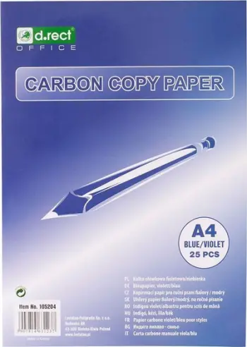 Letër karboni D.rect Pencil, A4, 25 fletë, vjollcë blu