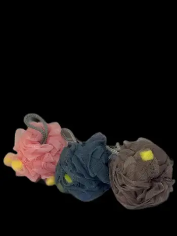 Set sfungjerësh dushi 3/1 , rozë , blu , dhe kafe . UNIMIKS