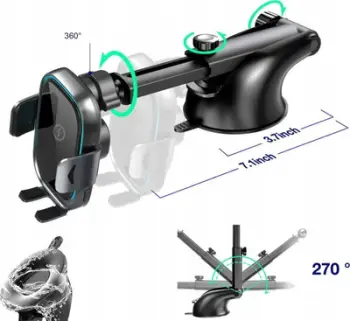 Karikues induktiv për veturë BOUNN 2in1, wireless 15W, USB C, i zi