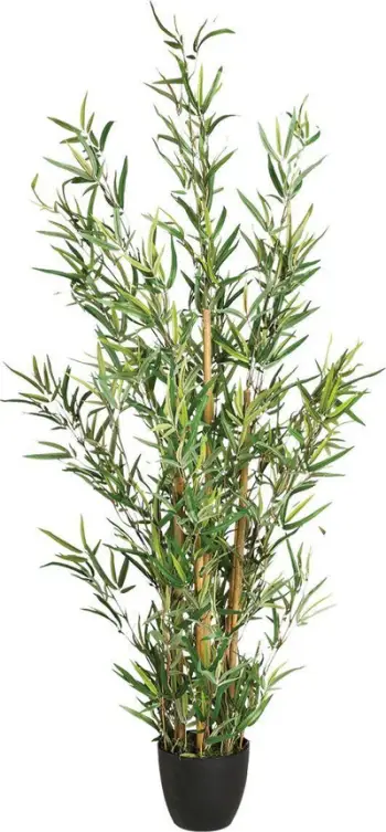 Bimë artificiale Atmosphera Bamboo, 120 cm, në vazo metalike, jeshile