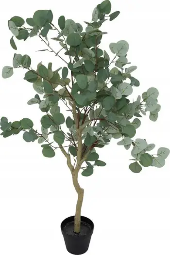 Bimë artificiale Atmosphera Eucalyptus Cony, 127cm, me vazo, e zezë