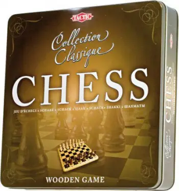 Set shahu Classic, figura dhe tabelë druri, ngjyrë natyrale