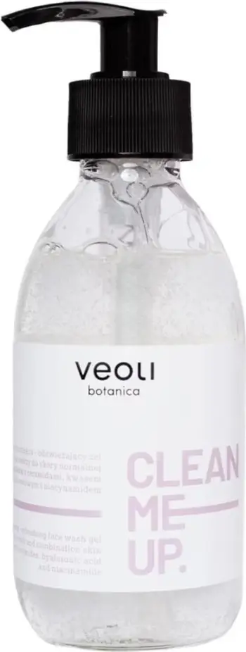 Xhel për pastrim fytyre për femra Veoli Botanica Clean Me Up Refreshing Face Wash Gel 190ml
