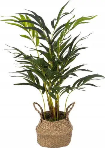 Bimë artificiale Atmosphera Palm Reed, lartësi 80 cm, vazo kallami, bezhë