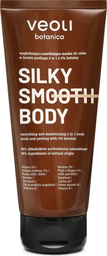 Maskë trupi peeling Veoli Botanica Silky Smooth Body Smoothing and Moisturizing për femra 180ml