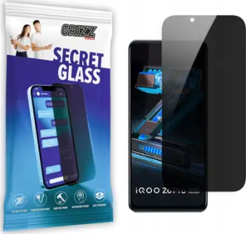 Qelq mbrojtës Grizz SecretGlass për Vivo IQOO Z6 Pro, privatësi, xham qeramik, transparent