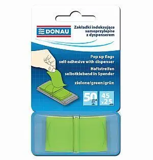 Letër ngjitëse Donau 7558001PL-02, PP, 45x25mm, 50K, të gjelbra
