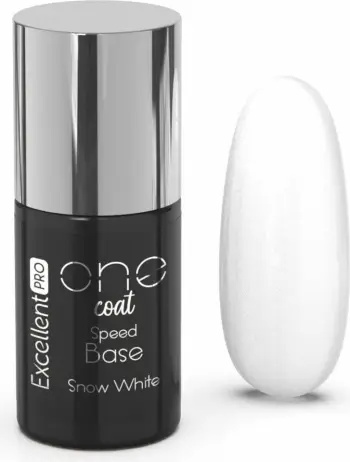 Bazë hibride për thonj Excellent PRO One Coat Speed Base Snow White për femra 7g