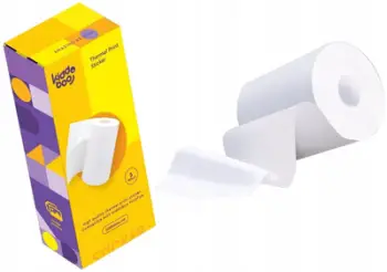 Letër ngjitëse termike Kiddoboo KBSTROLL, 57mm x 6m, set 5 rrotulla, e bardhë