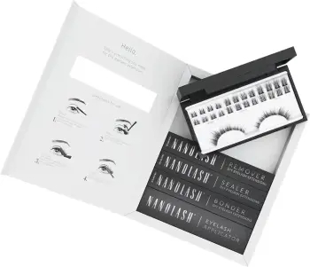Set për zgjatje të qerpikëve për femra Nanolash DIY Extensions Starter Kit, 36 copë, e zezë