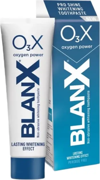 Pastë dhëmbësh BlanX O3X Pro Shine Whitening, zbardhuese me oksigjen aktiv, 75 ml