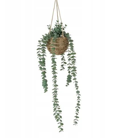 Bimë artificiale dekorative Boltze Home, eukalipt në vazo, 78cm, jeshile - 1