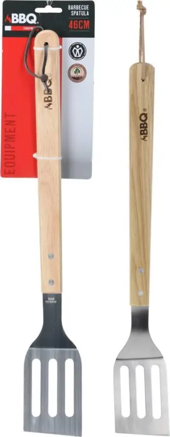 Shpatull për grill Affek Design, 46 cm, çelik inoks, dorezë druri