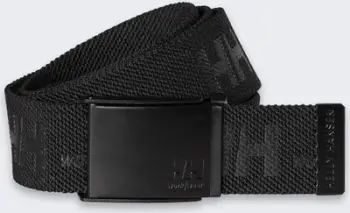Rrip Helly Hansen Workwear Clamp On Buckle Webbing, elastik, me kopëse metalike, i zi