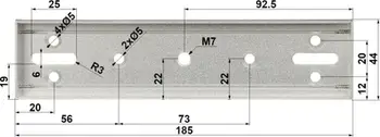 Mbajtës alumini BZE I TYPE BZE I 280, 185mm, 0.17kg, argjendtë