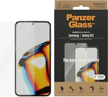 Qelq mbrojtës PanzerGlass Ultra Wide Fit, për Samsung Galaxy S23 S911, transparent