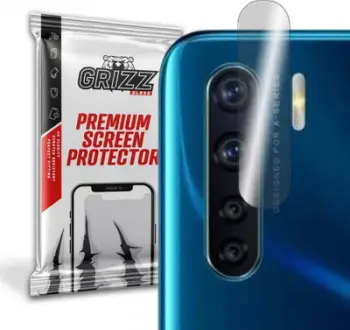 Mbrojtës kamere GrizzGlass për Oppo A91, xham hibrid, transparent