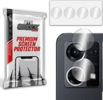 Xham mbrojtës kamere GrizzGlass për Oppo Reno 8 4G, set 2 copë, transparent