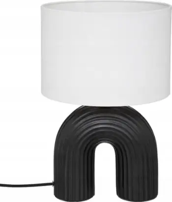Lampë dekorative Atmosphera Eidel, 40.5cm, qeramike, e zezë