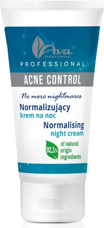 Krem nate për fytyrë për femra Ava Laboratorium Acne Control Professional Normalizing Night Cream, 50ml