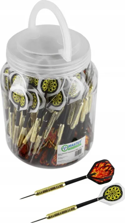 Set shigjetash dart Master Flights MASTER, 16 g, 100 copë, me maja të mprehta - 1